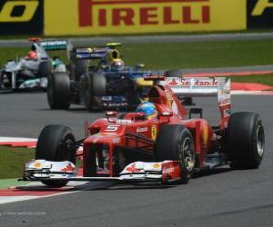 Puzzle Fernando Alonso - Ferrari - Grand Prixe Αγγλίας 2012, 2η θέση